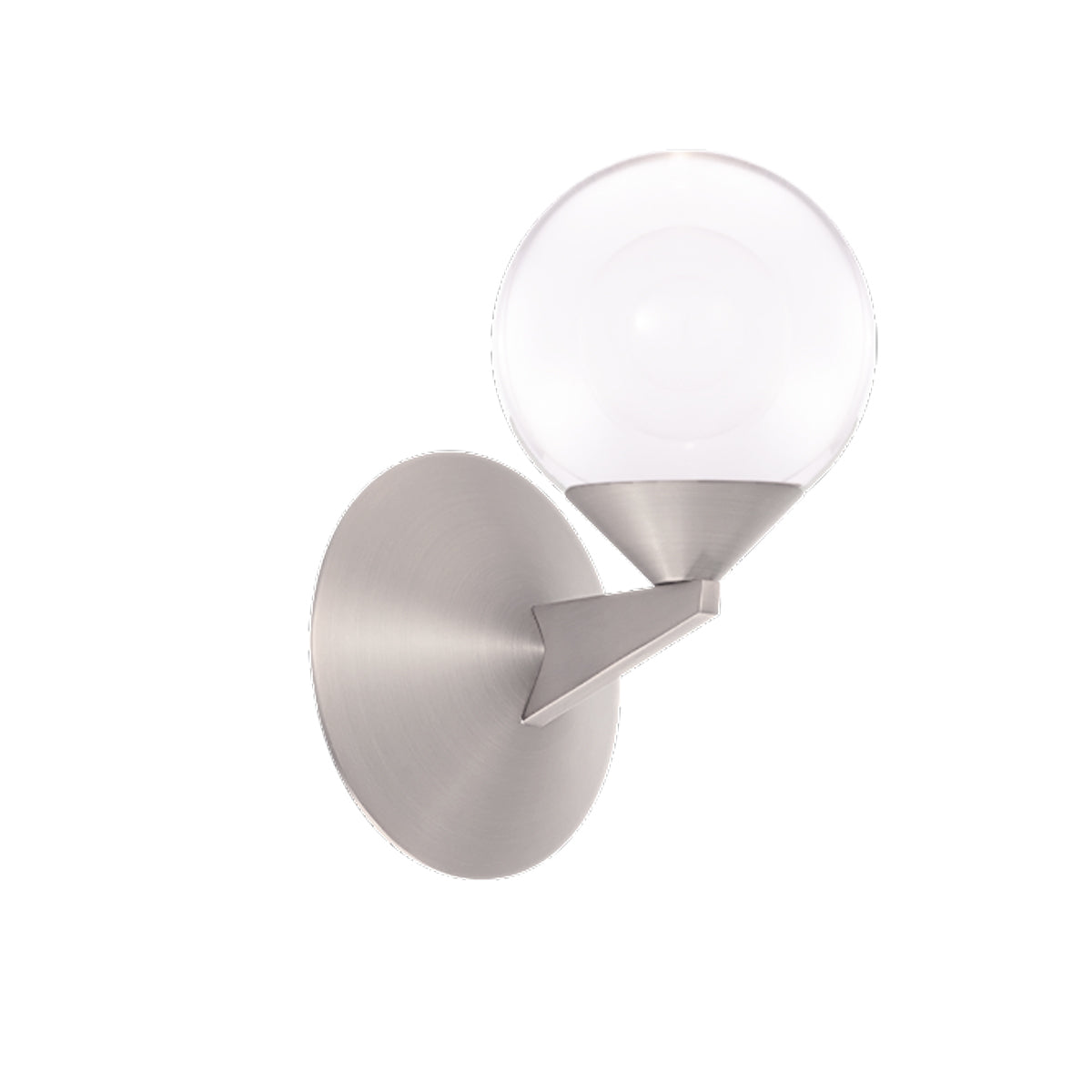 Double Bubble 1-Light Wall Sconce - Satin Nickel Finish