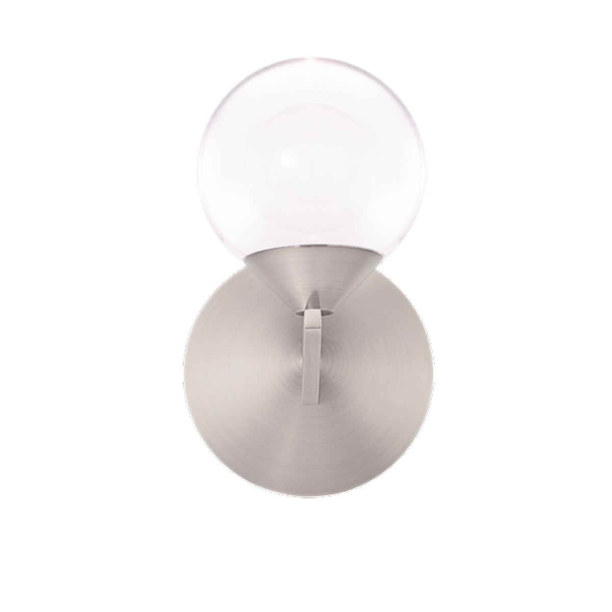 Double Bubble 1-Light Wall Sconce - Satin Nickel Finish