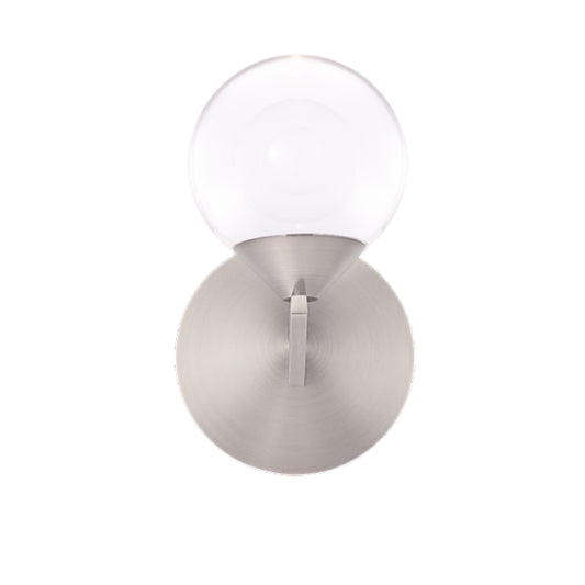 Double Bubble 1-Light Wall Sconce - Satin Nickel Finish