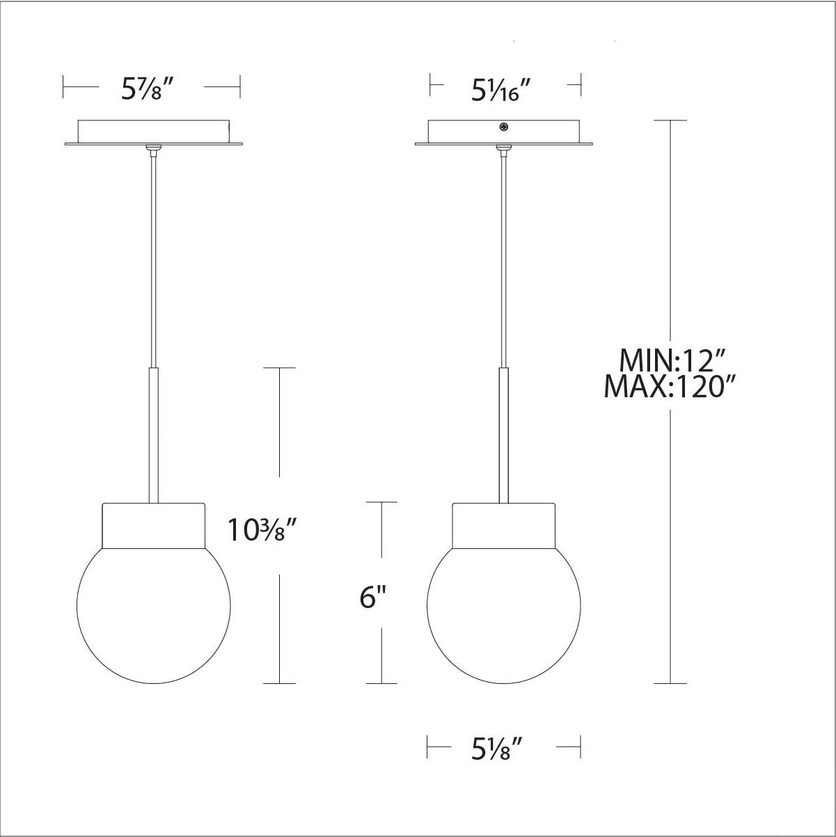 Double Bubble Pendant - Diagram