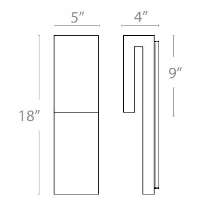 Double Down Outdoor Wall Sconce - Diagram