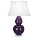 Double Gourd Lucite Table Lamp - Large Amethyst