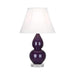 Double Gourd Lucite Table Lamp - Small Amethyst