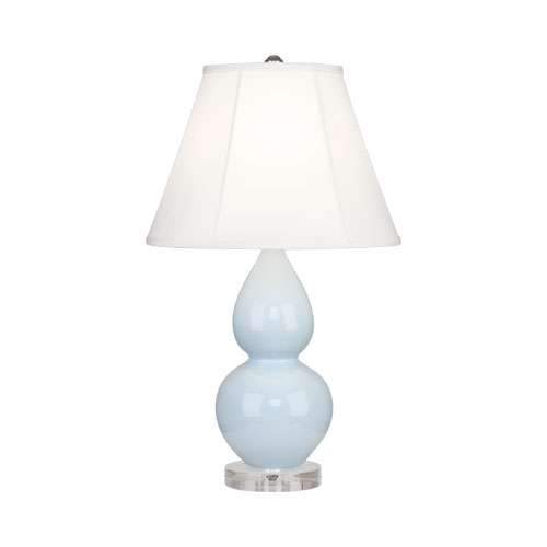 Double Gourd Lucite Table Lamp - Small Baby Blue