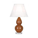 Double Gourd Lucite Table Lamp - Small Cinnamon