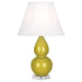 Double Gourd Lucite Table Lamp - Small Citron