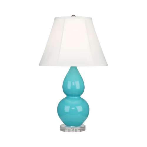 Double Gourd Lucite Table Lamp - Small Egg Blue