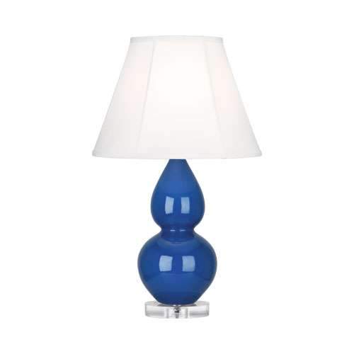 Double Gourd Lucite Table Lamp - Small Marine Blue