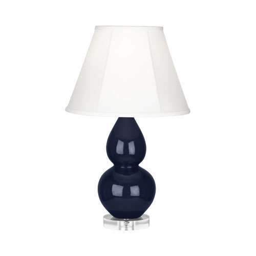 Double Gourd Lucite Table Lamp - Small Midnight Blue