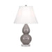 Double Gourd Lucite Table Lamp - Small Smokey Taupe