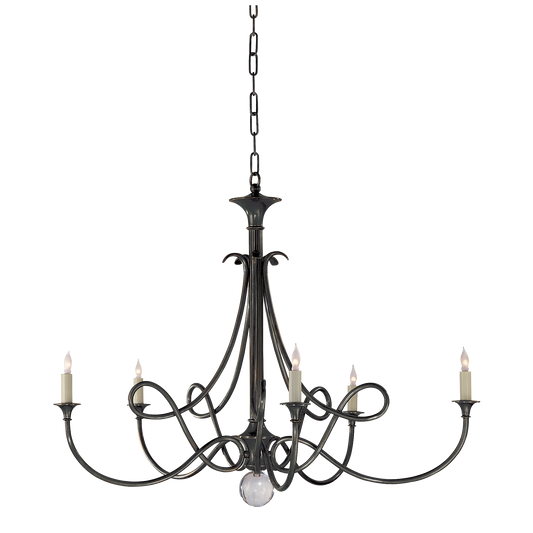 Double Twist Large Chandelier Bronze