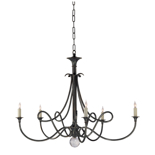 Double Twist Large Chandelier Bronze