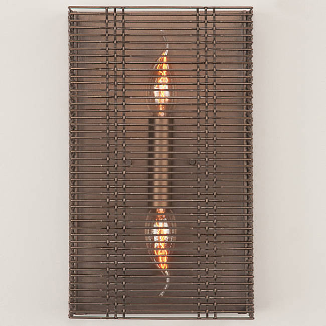 Downtown Mesh Cover Sconce - Flat Bronze - No Glass