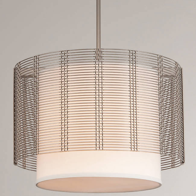 Downtown Mesh Drum Linen Chandelier