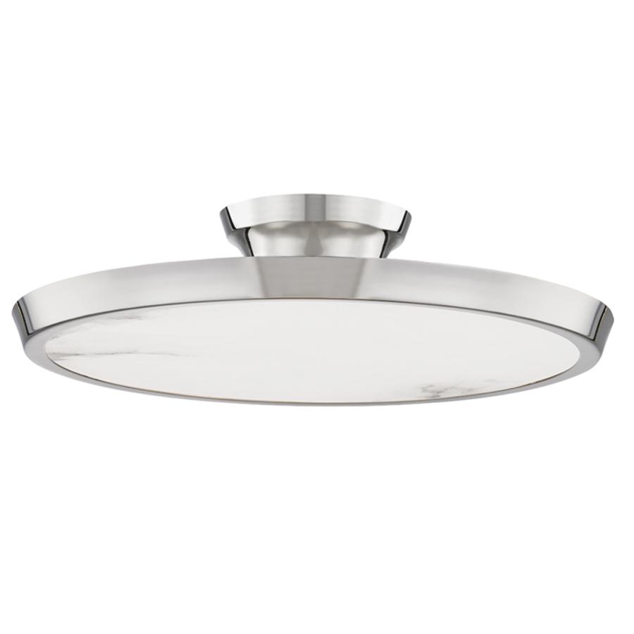 Draper Semi Flushmount - Polished Nickel Finish