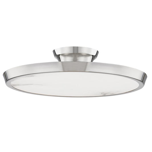 Draper Semi Flushmount - Polished Nickel Finish