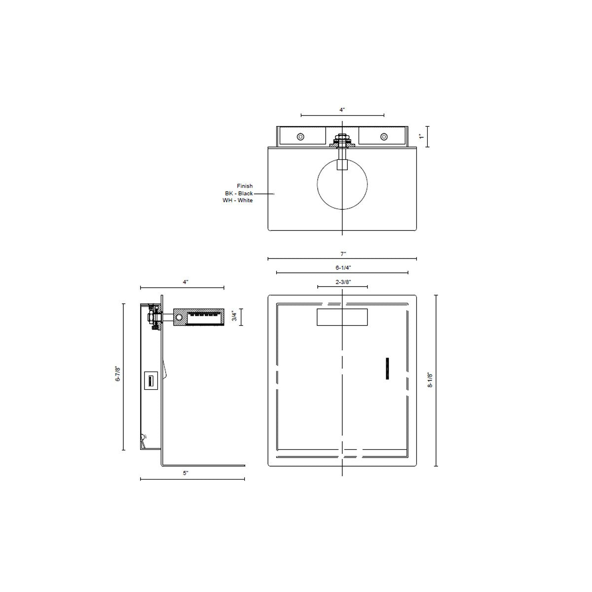 Dresden LED Wall Sconce - Diagram