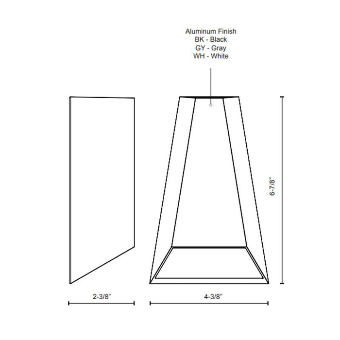 Drotto LED Outdoor Wall Sconce - Diagram