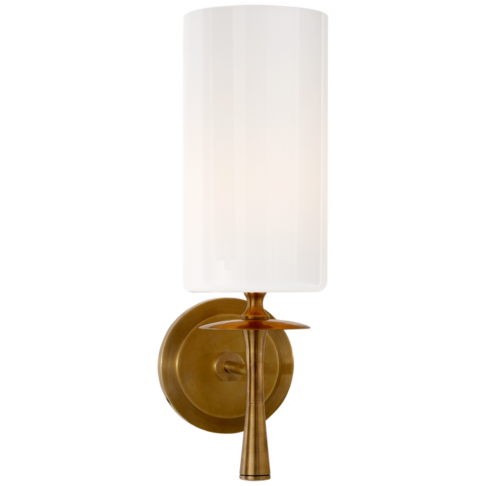 Drunmore Single Sconce - Hand-Rubbed Antique Brass/Glass Shade