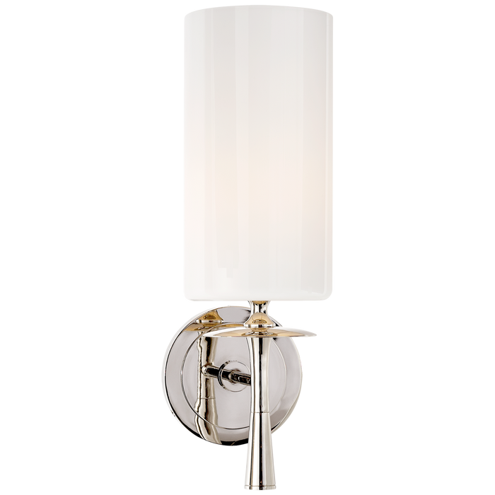 Drunmore Single Sconce - Polished Nickel/Glass Shade