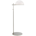 Load image into Gallery viewer, Dulcet Medium Pharmacy Floor Lamp Polished Nickel White Glass
