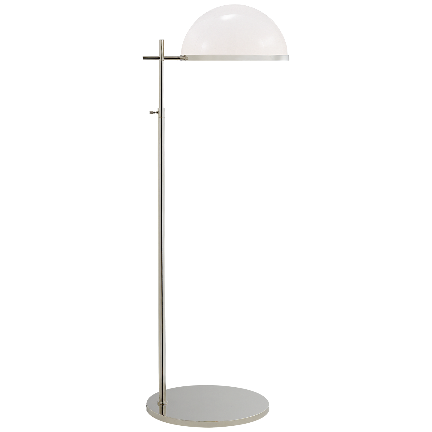 Dulcet Medium Pharmacy Floor Lamp Polished Nickel White Glass