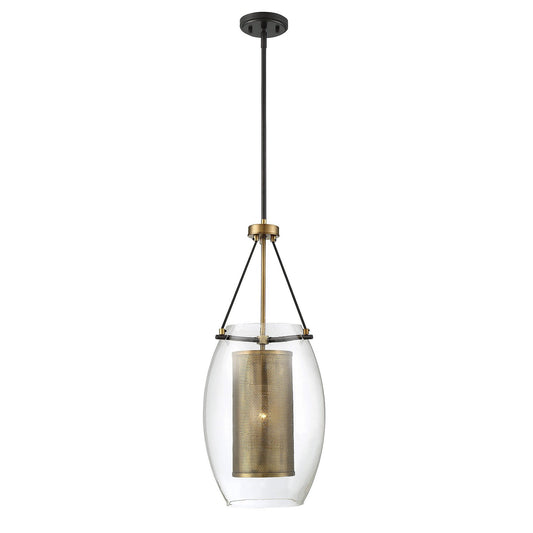 Dunbar Pendant - Warm Brass with Bronze Finish