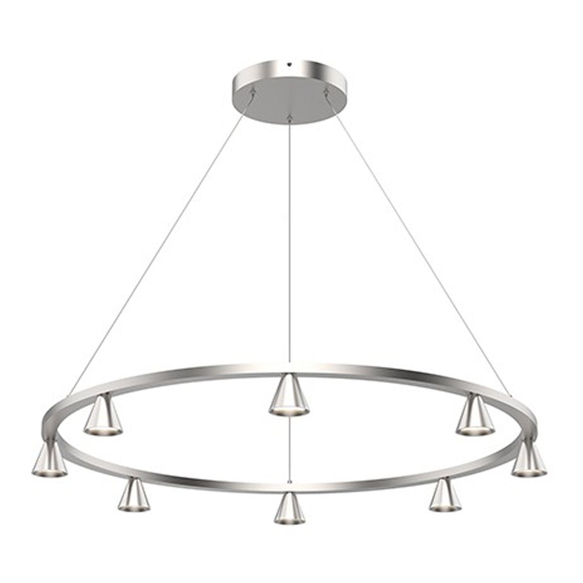 Dune LED Chandelier - Brushed Nickel Finish