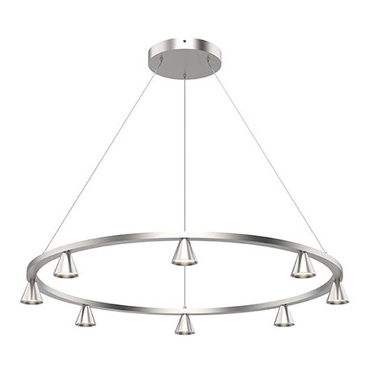 Dune LED Chandelier - Brushed Nickel Finish