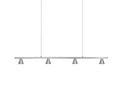 Load image into Gallery viewer, Dune 4-Light Linear Suspension - Brushed Nickel Finish
