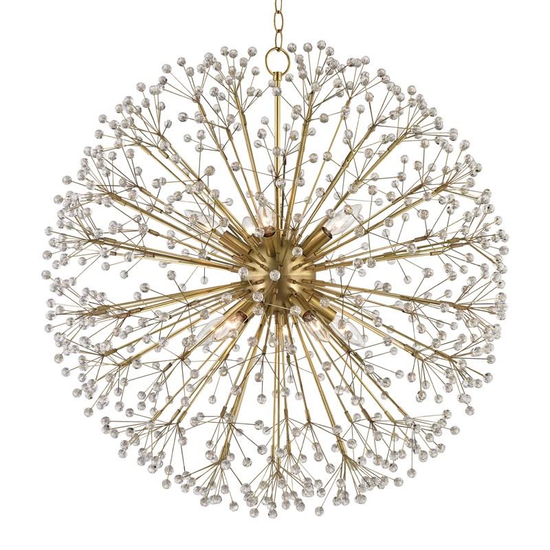 Dunkirk Medium Chandelier - Aged Brass Finish