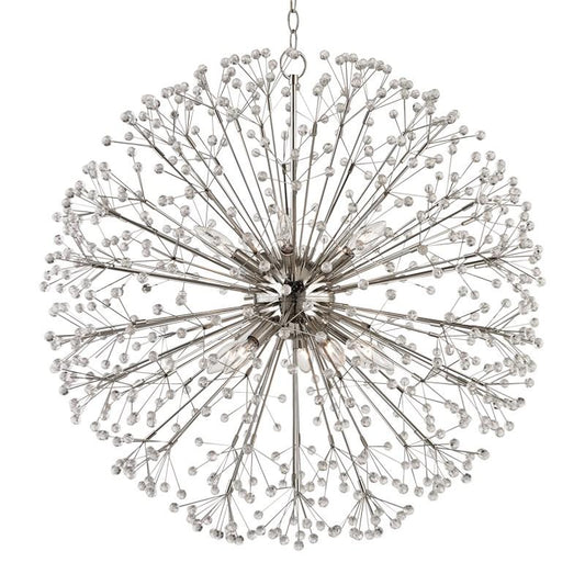 Dunkirk Medium  Chandelier - Polished Nickel Finish