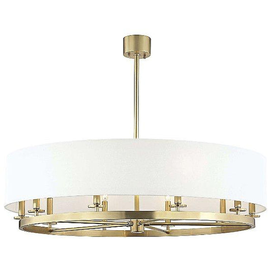 Durham Pendant 10 Light Aged Brass