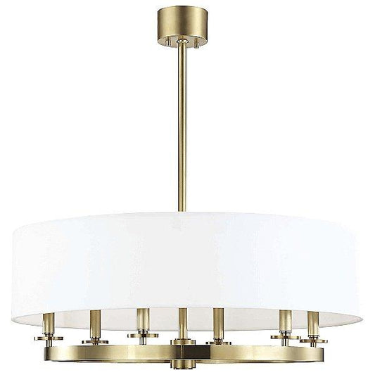 Durham Pendant 6 Light Aged Brass