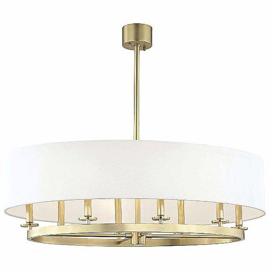 Durham Pendant 8 Light Aged Brass