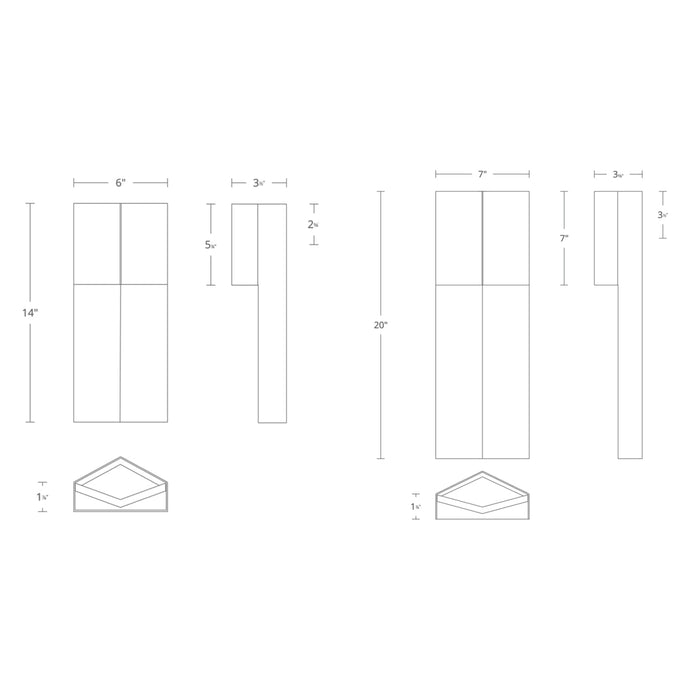 Dusk LED Outdoor Wall Sconce - Diagram