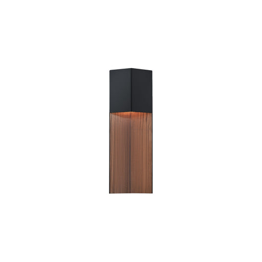 Dusk Large LED Outdoor Wall Sconce - Black Finish Dark Walnut