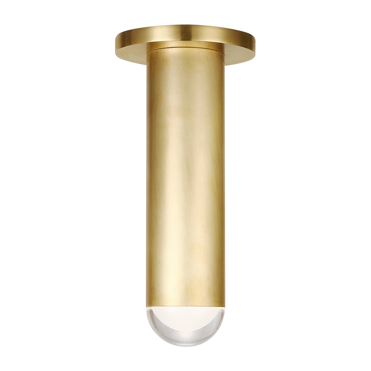 Ebell Medium Flush Mount - Natural Brass Finish