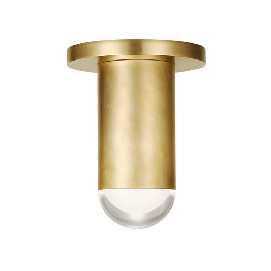 Ebell Small Flush Mount - Natural Brass Finish