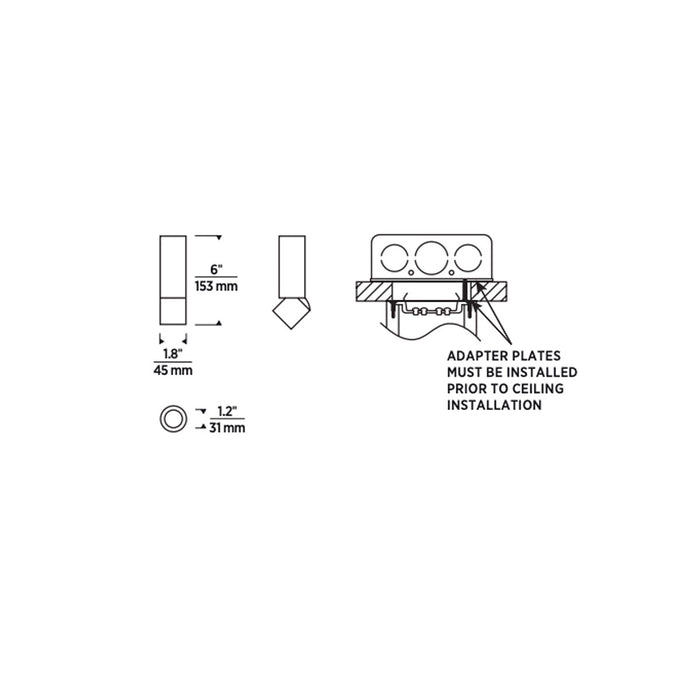 Entra 2' LED Adjustable Cylinder Flush Mount — Info Lighting