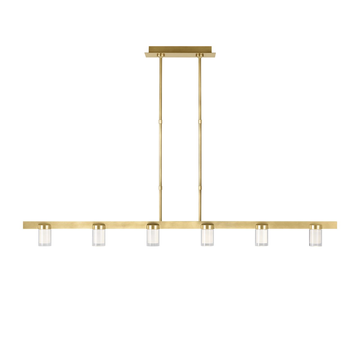 Esfera Large Linear Suspension - Natural Brass Finish