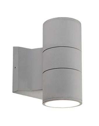 Lund 7" LED Outdoor Wall Sconce - Gray Finish