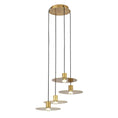 Load image into Gallery viewer, Eaves 4-Light Chandelier - Natural Brass Finish
