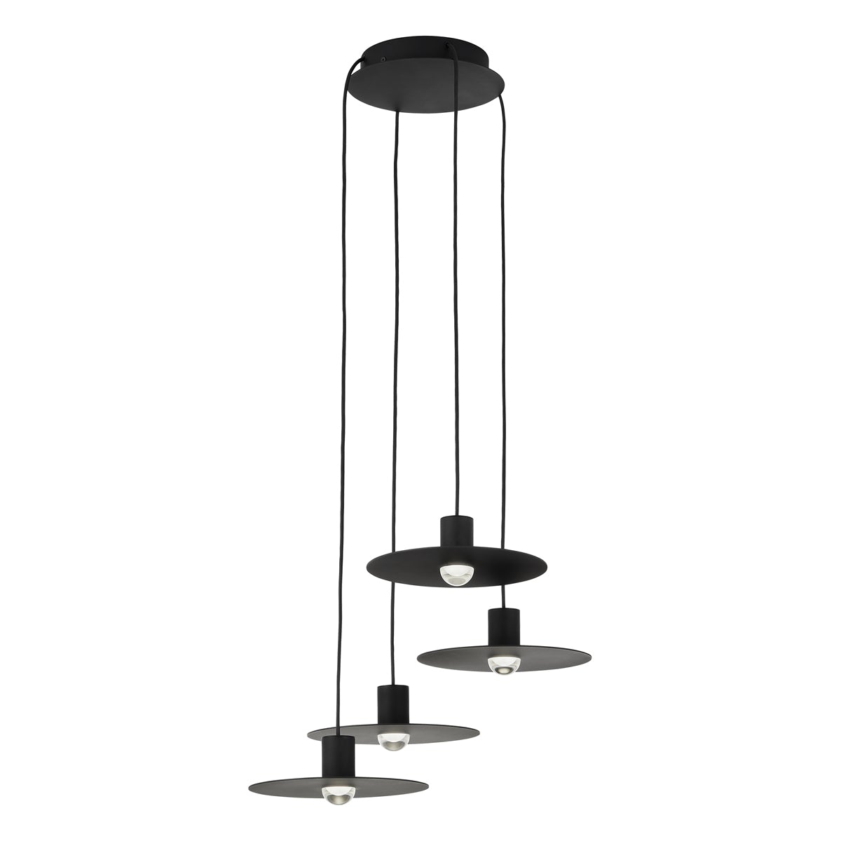 Eaves 4-Light Chandelier - Nightshade Black Finish