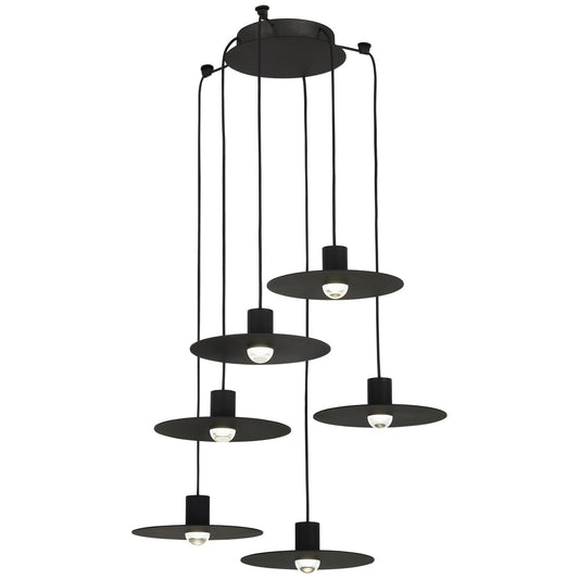 Eaves 6-Light Chandelier - Nightshade Black Finish