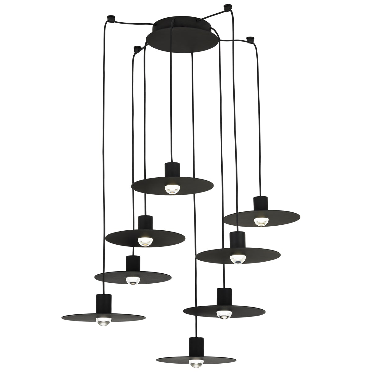 Eaves 8-Light Chandelier - Nightshade Black Finish