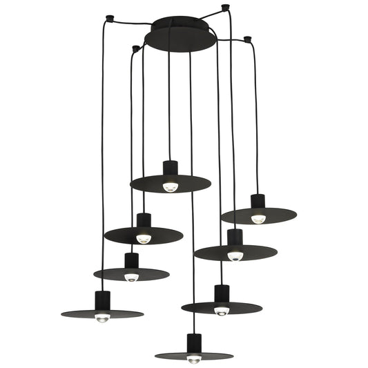 Eaves 8-Light Chandelier - Nightshade Black Finish