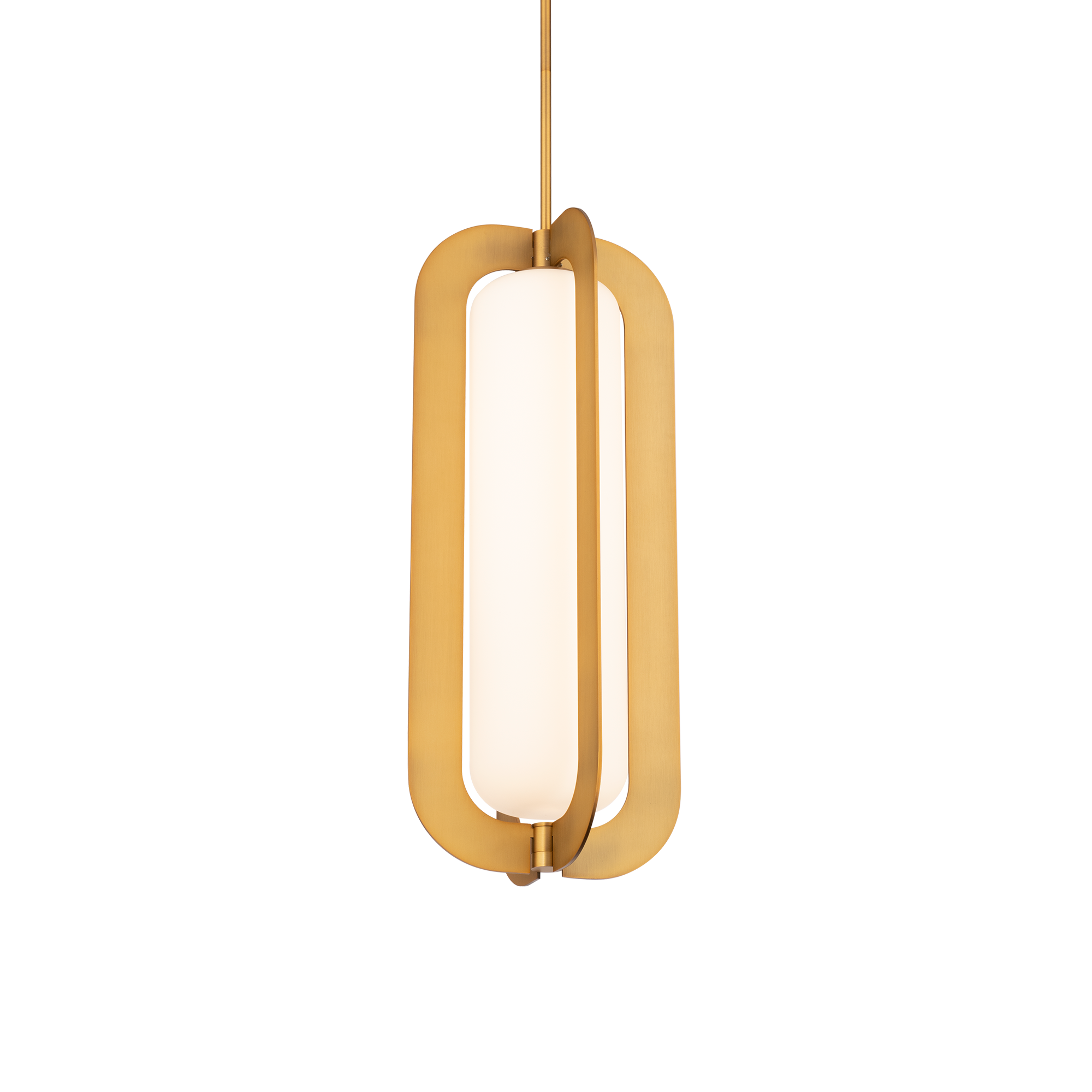 Echelon Long Pendant - Aged Brass