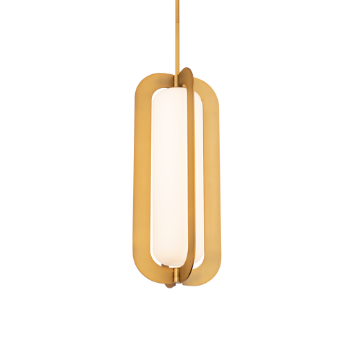 Echelon Long Pendant - Aged Brass