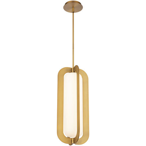 Echelon Long Pendant - Aged Brass